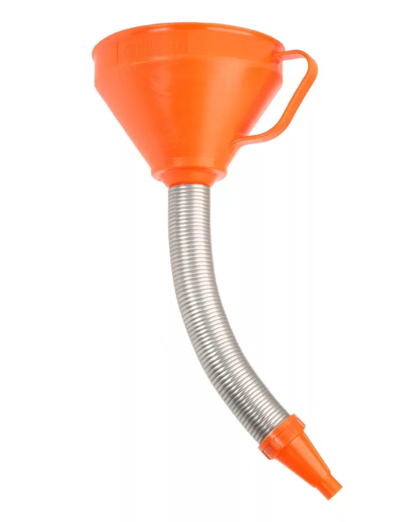 Entonnoir plastique avec flexible metallique
