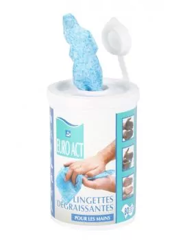 Lingettes en seau pour nettoyage mains