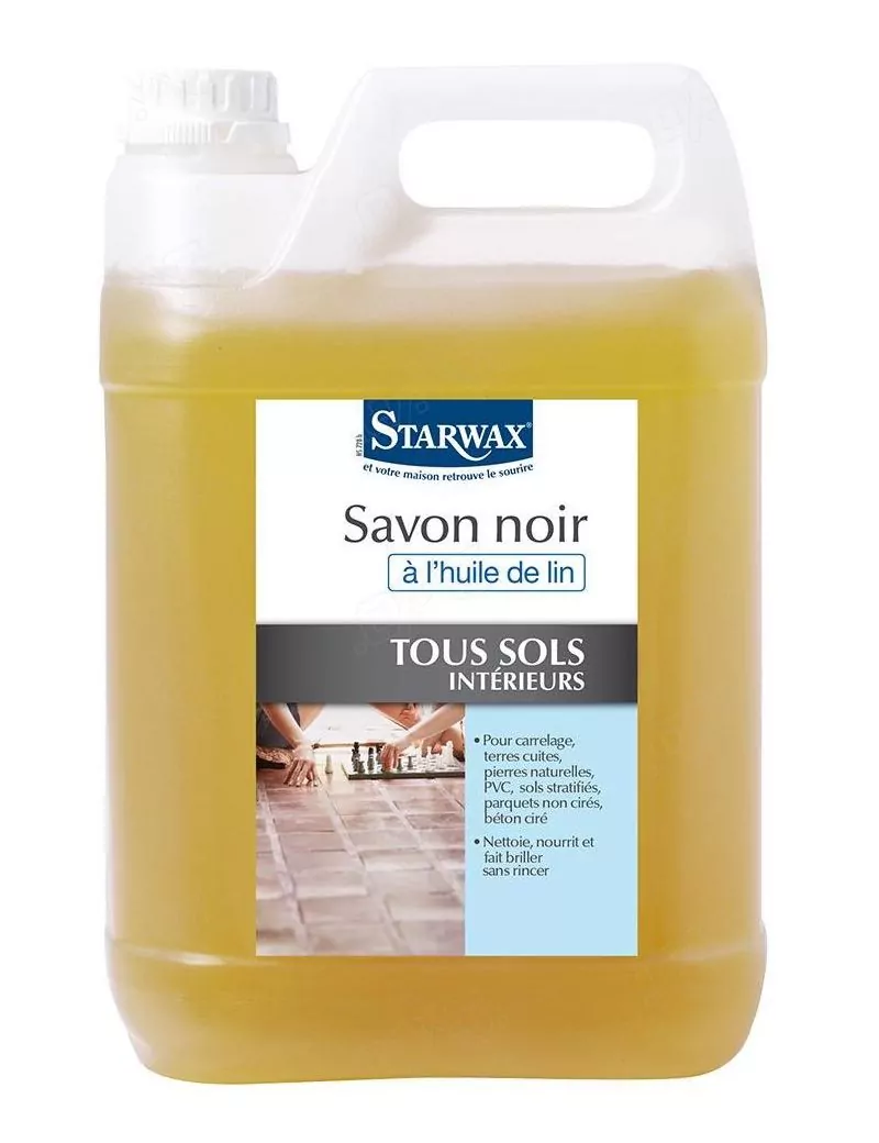 Nettoyant savon noir liquide à l'huile de lin