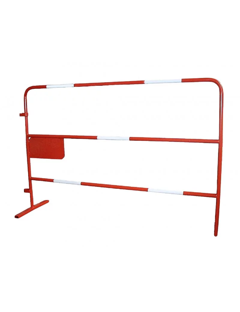 Barrière de chantier rouge et blanche
