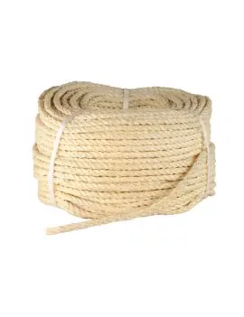 Cordage sisal tressé 4 torons - 100 mètres