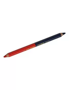 Crayon bi-colore rouge et bleu - boite de 12