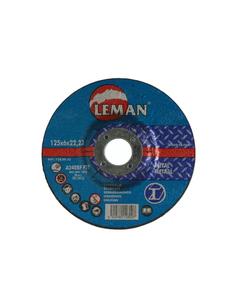 Disque métal 125mm - épaisseur 6 mm