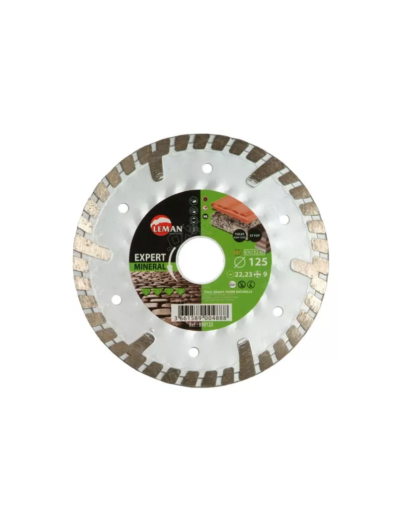 Disque diamant tuile, pierre 125 mm minéral