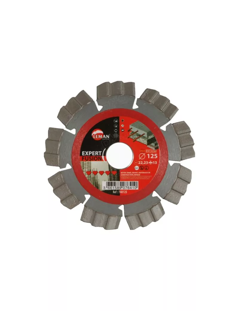 Disque diamant béton armé 125 mm fusion