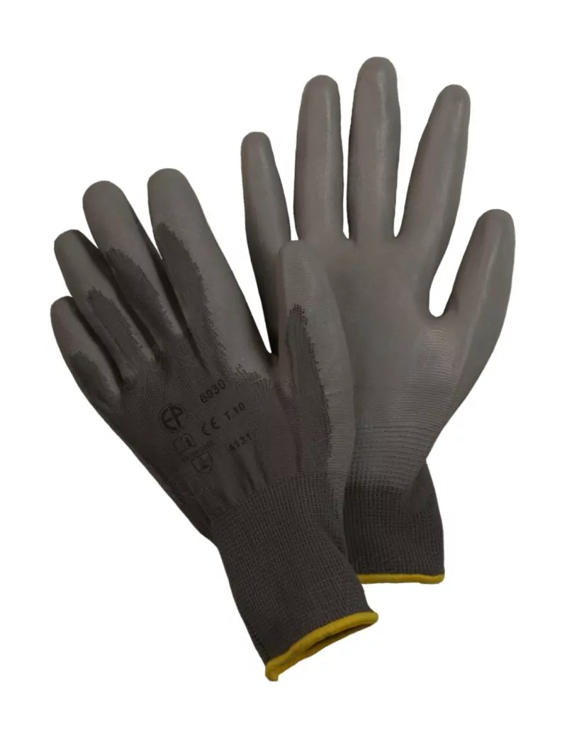 Gants nitrile gris paume enduite