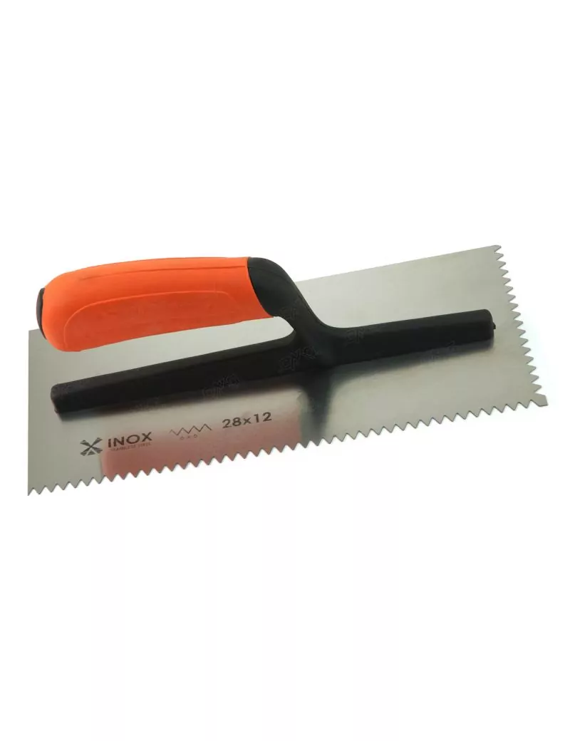 Platoir à colle 28x12 - denture isocelé