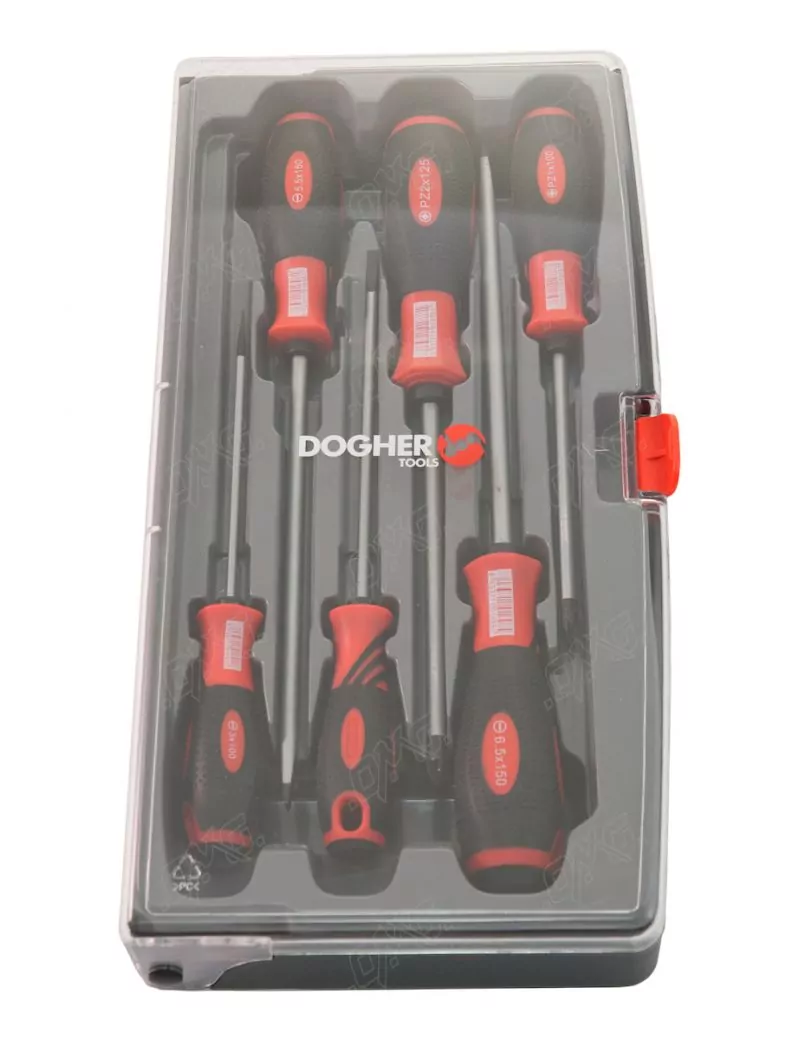 Coffret de 6 tournevis anti-glisse