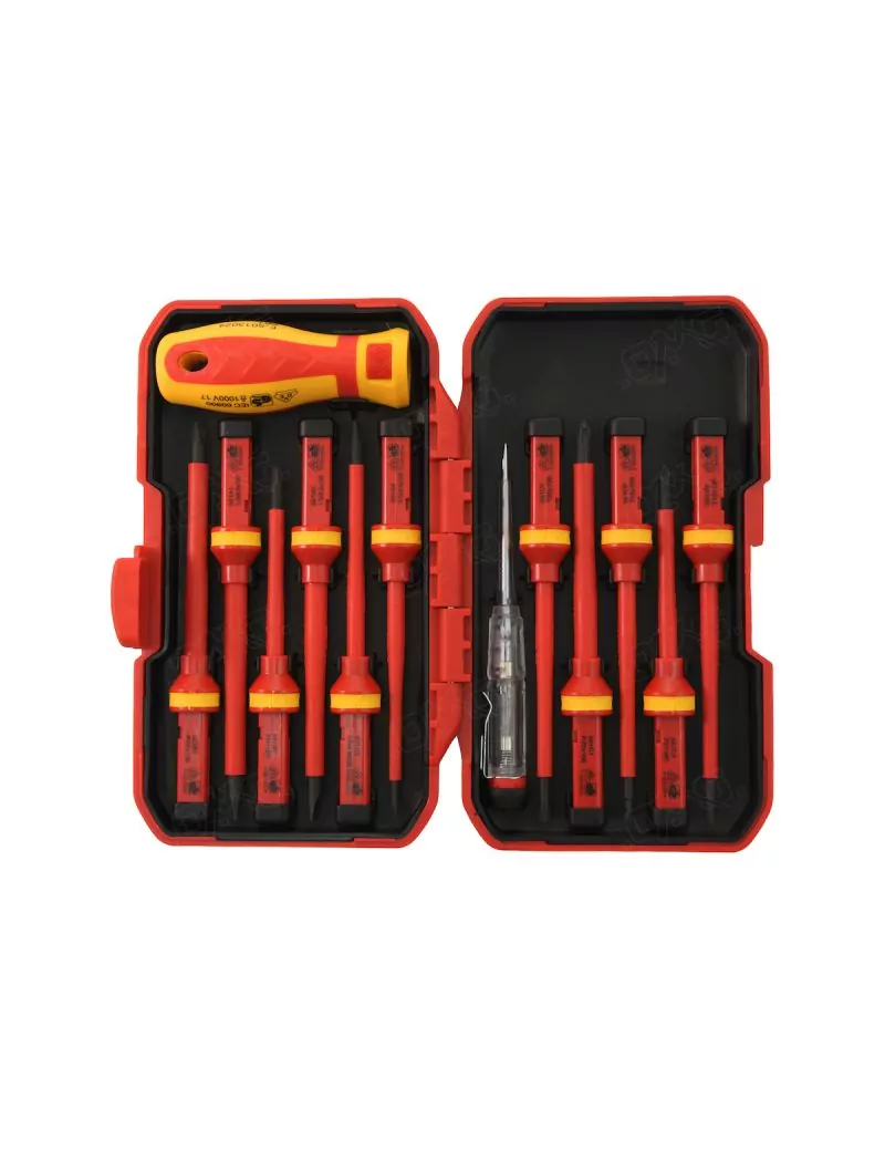 Coffret 11 tournevis isolés