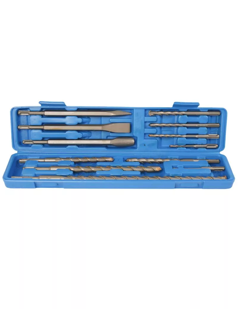 Coffret 12 pièces forets et burins SDS plus
