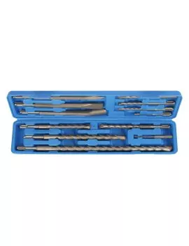 Coffret 12 pièces forets et burins SDS plus