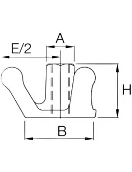Écrou 3 ailes en acier forgé