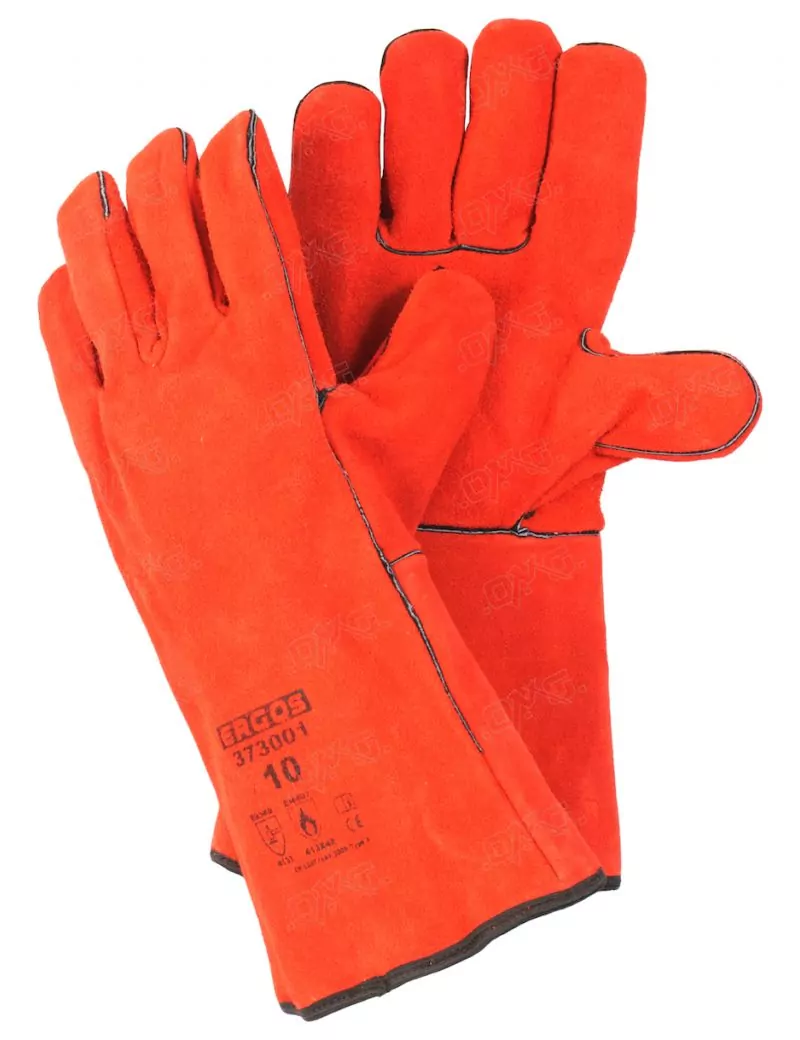 Gants rouge anti chaleur soudure T10