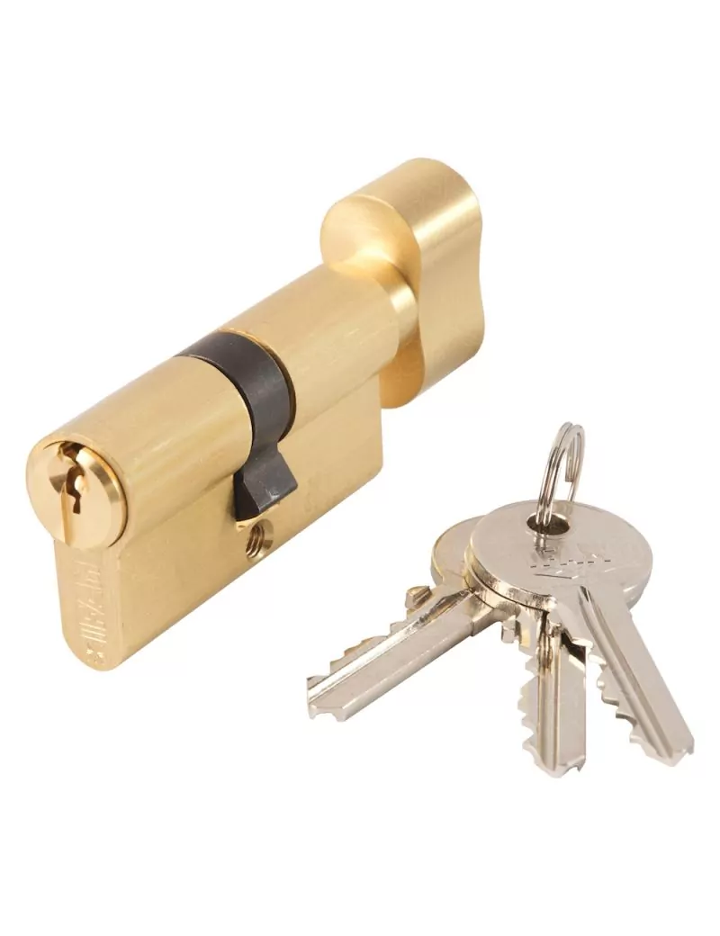 Cylindre F5S clé unique symétrique à bouton - 30B/30