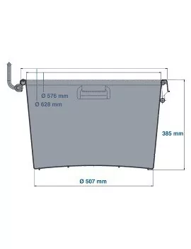 Bac 90 L avec anse de levage