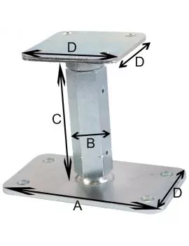 Pied réglable sur platine
