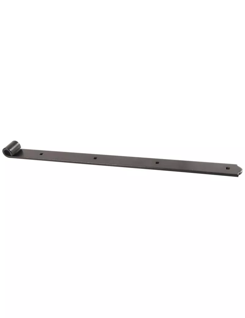 Penture droite feston acier noir 14 mm