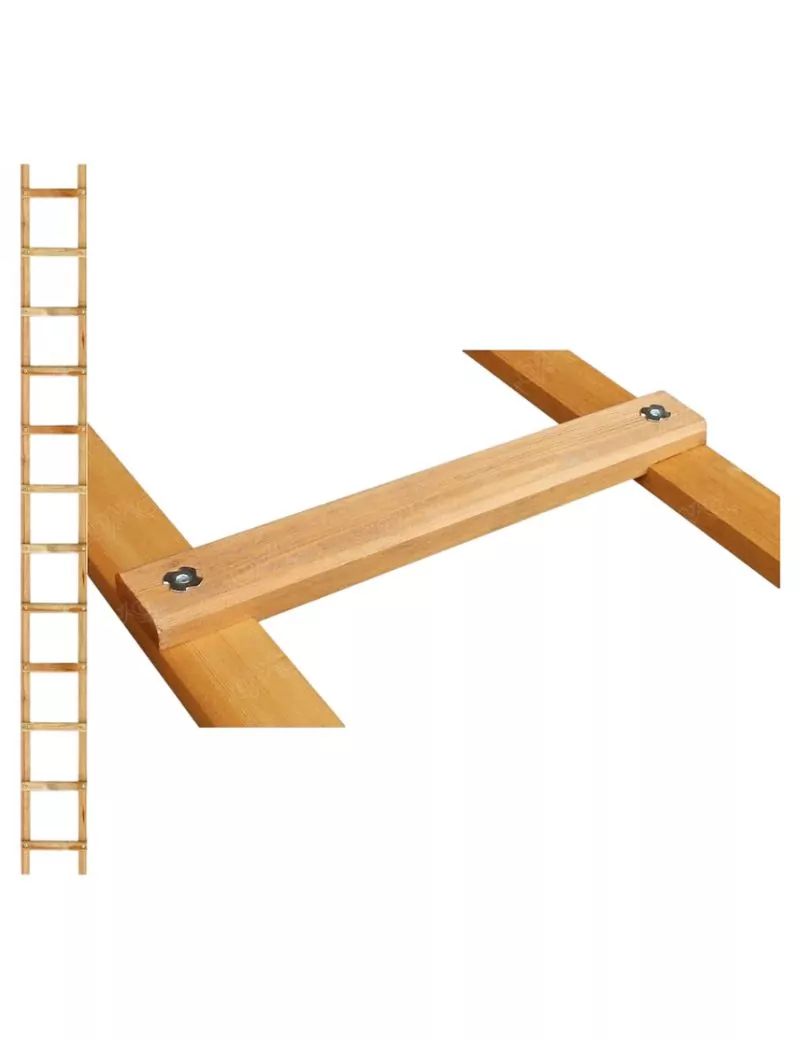 Échelle de toit en bois écart de 25 cm