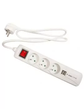 Bloc multiprises avec interrupteur + USB