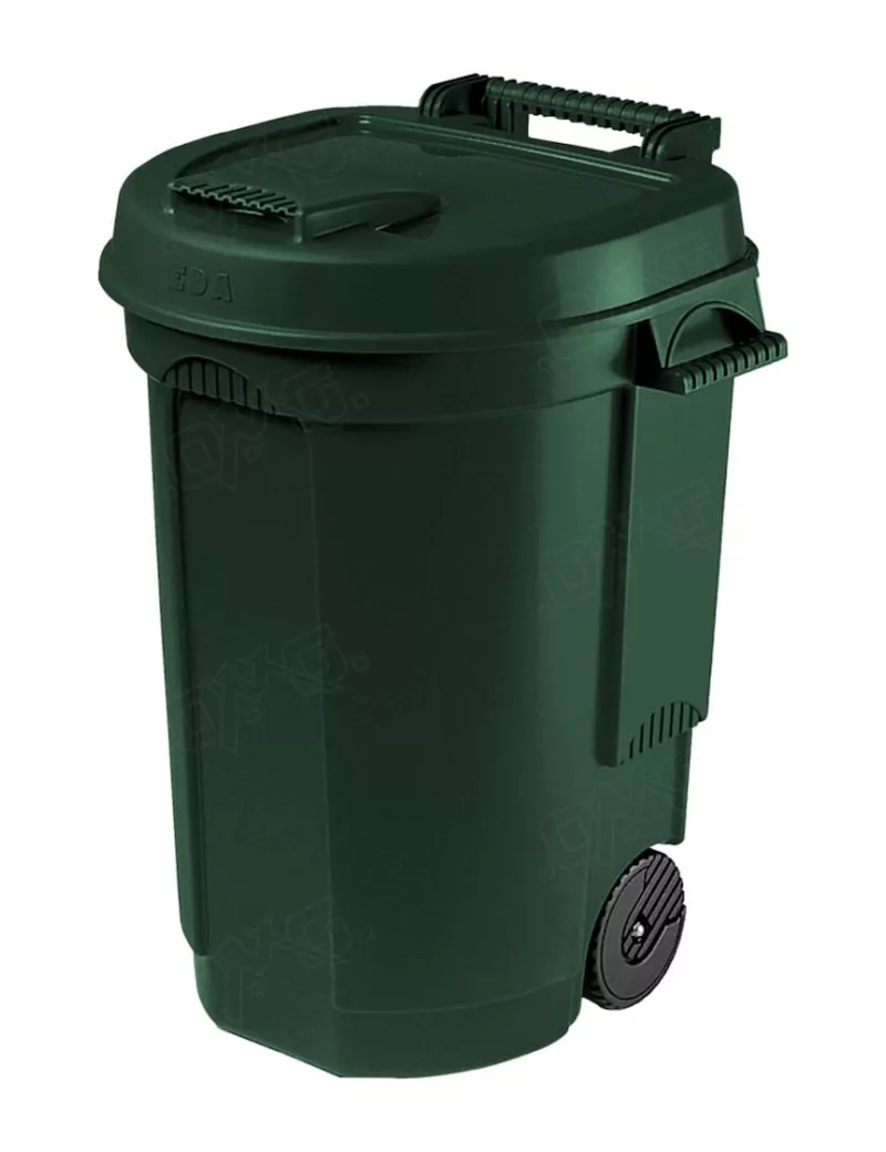Poubelle en plastique 110 L à roulettes 