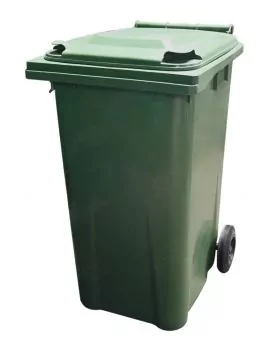 Poubelle en plastique 240 L à roulettes