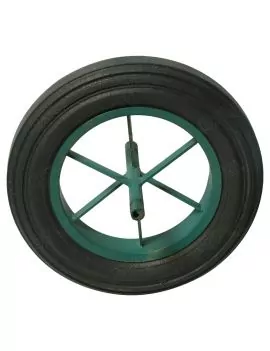 Roue de brouette seule pleine à tige