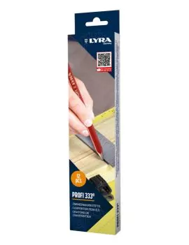 Crayon de charpentier rouge - boite de 12