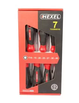 Jeu de 7 tournevis Torx 10/15/20/25/27/30/40