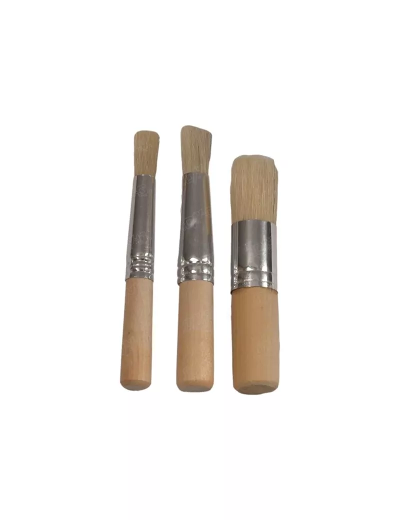 Brosse Pochoir Lot De 3