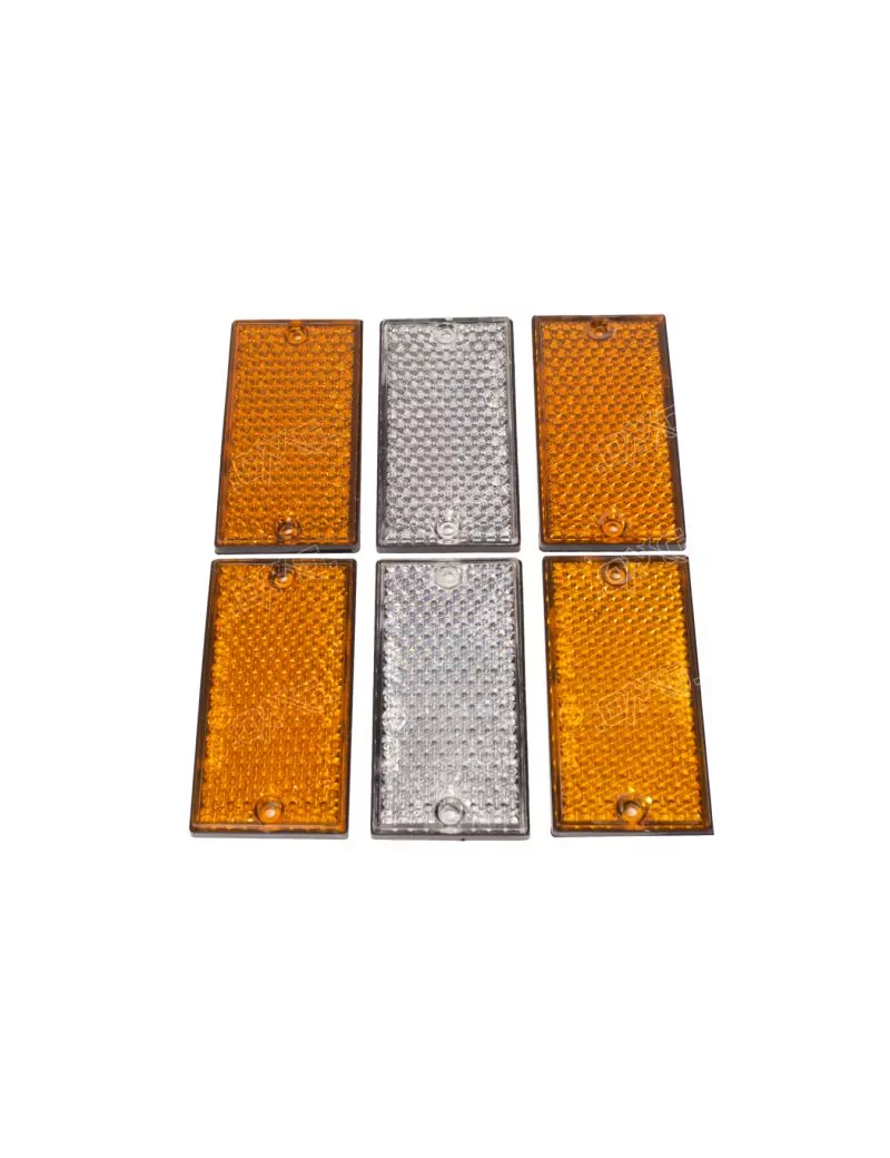 Catadioptre rectangulaire lot de 6