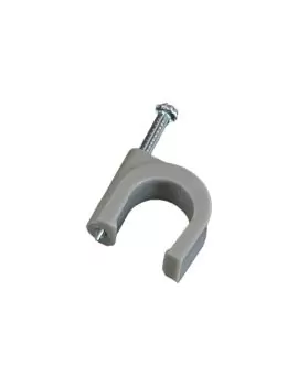 Cavalier plastique avec clou Diam.08mm bte de 100
