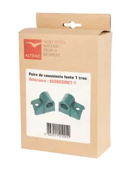 Paire de Coussinets en Fonte pour Brouette - Alésage Ø 21 mm (pour Axe Ø 20 mm) - Pièce de Rechange