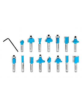 Coffret 12+2 mèches de défonceuse carbure