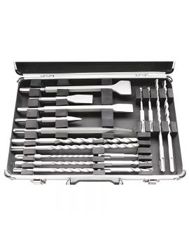 Coffret 17 pièces forets et burins béton Sds+
