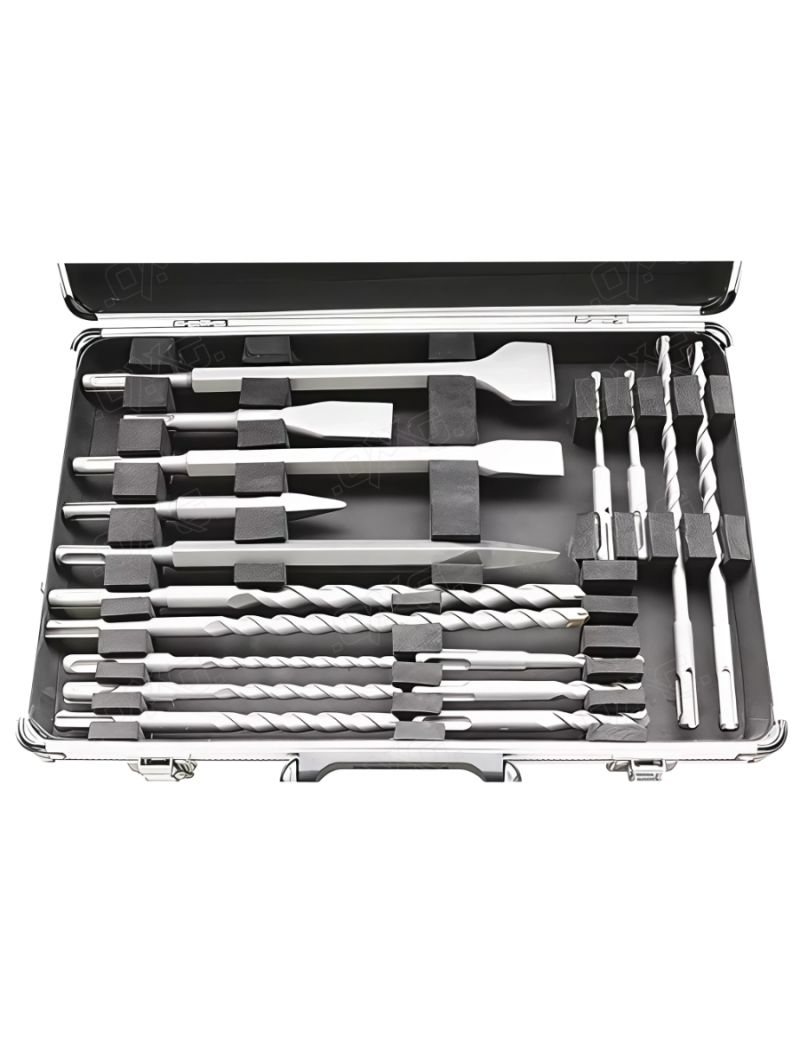 Coffret 17 pièces forets et burins béton Sds+