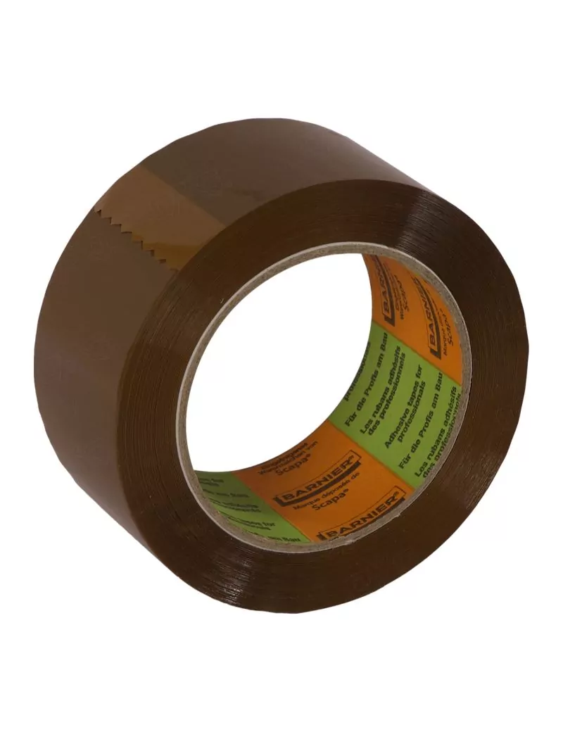 Ruban adhésif d'emballage PVC havane Barnier 50mm x 66M