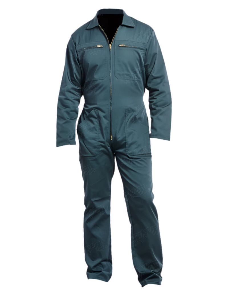 Combinaison coton et polyester vert