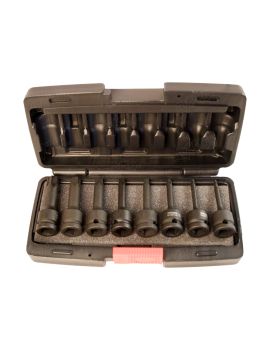Coffret de douilles tournevis torx a choc 1/2 8 pces