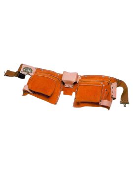 Tablier en cuir souple 11 poches