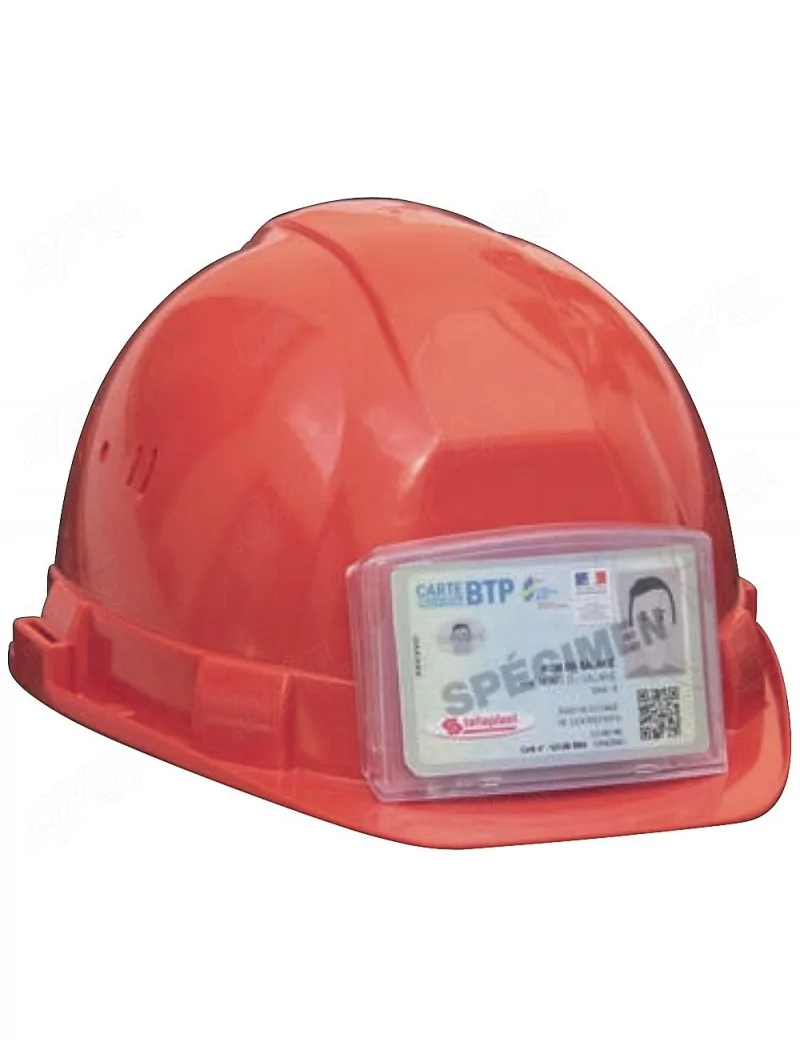 Porte-badge adhésif pour casque universel