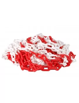 Chaîne plastique rouge et blanche