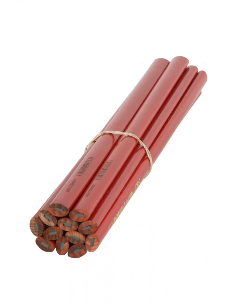 Crayon de charpentier rouge - la douzaine