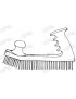 Brosse metal forme rabot