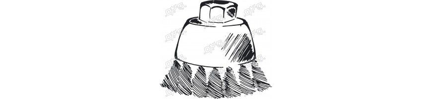 Brosse métal sur meuleuse