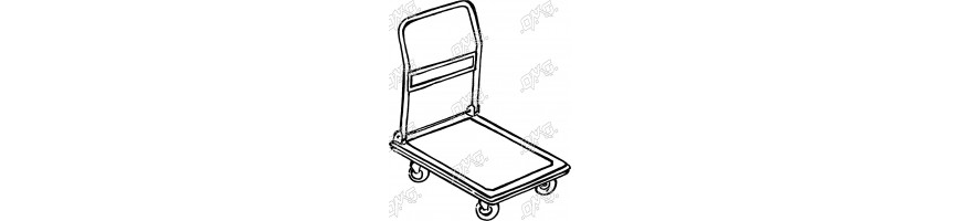 Chariot plate forme pliable