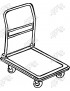Chariot plate forme pliable