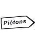 Panneau piéton avec flèche