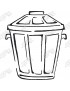 Poubelle cylindrique