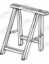 Tréteau bois pliant