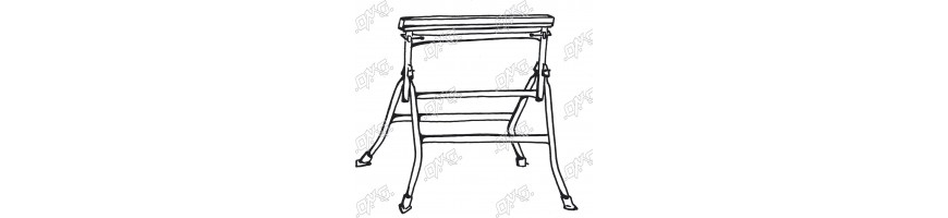 Treteau réglable pliant